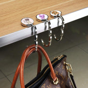 Gancio per borse con gancio pieghevole rotondo da 5 pezzi, lunghezza: 10,1 cm, consegna a colori casuale, Bag Hanger