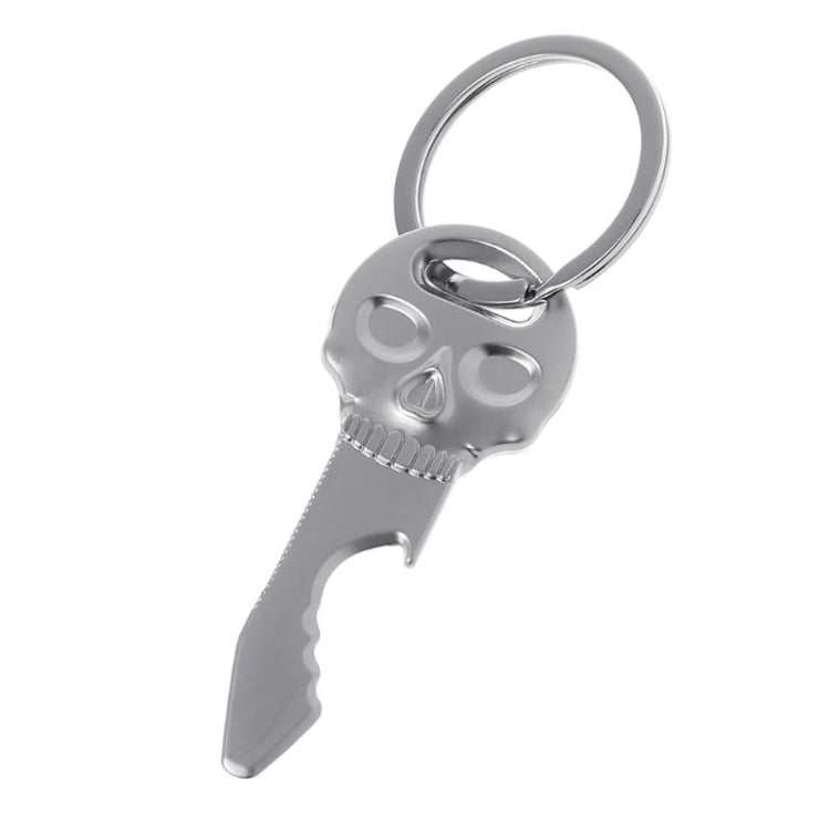Ciondolo portachiavi per auto con apribottiglie multifunzione a forma di teschio da 5 pezzi, dimensioni: 6,8x2,8 cm, Skull shape