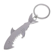 Ciondolo chiave per auto con apribottiglie multifunzione squalo da 5 pezzi, dimensioni: 13,5x3 cm, Shark shape