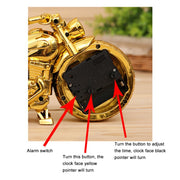 Sveglia con puntatore in plastica per camera da letto con sveglia per motocicletta, dimensioni: 23 * 13 * 6 cm, Gold, Gold, Red, Black, Gold, Black