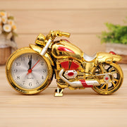 Sveglia con puntatore in plastica per camera da letto con sveglia per motocicletta, dimensioni: 23 * 13 * 6 cm, Gold, Gold, Red, Black, Gold, Black