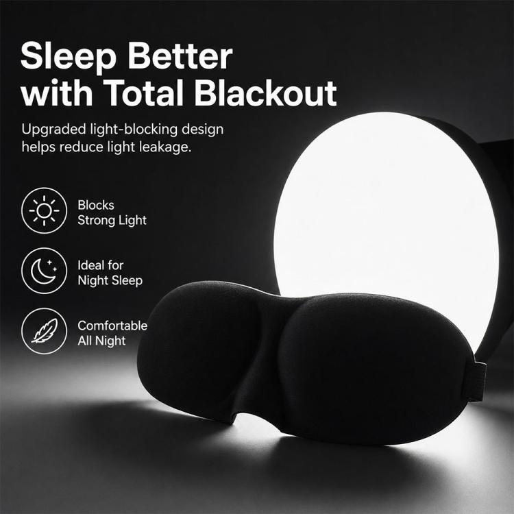 Maschera per dormire 3D in poliestere e spugna