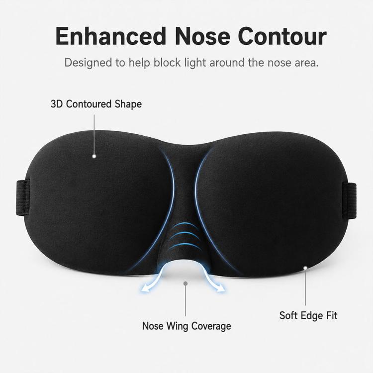 Maschera per dormire 3D in poliestere e spugna