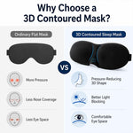 Maschera per dormire 3D in poliestere e spugna