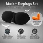 Maschera per dormire 3D in poliestere e spugna