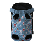 Borsa zaino per cani con trasportino anteriore, dimensioni: L, Size：L