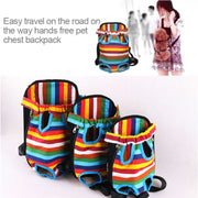 Borsa zaino per cani con trasportino anteriore, dimensioni: L, Size：L