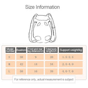Borsa zaino per cani con trasportino anteriore, dimensioni: L, Size：L