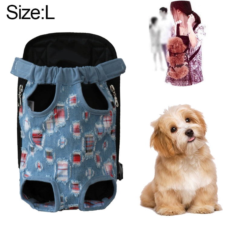 Borsa zaino per cani con trasportino anteriore, dimensioni: L, Size：L