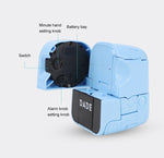 Mini giocattolo robot con sveglia in plastica ABS