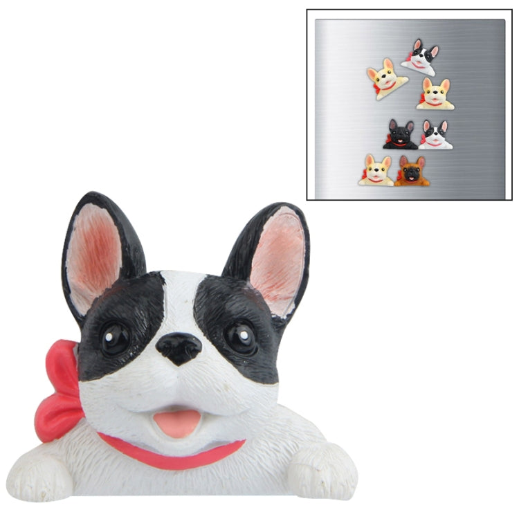 Decorazione per la casa Originalità Bulldog francese Cravatta 3D Pasta frigo, NON magnetica, Bulldog NO Magnetic