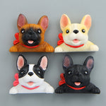 Decorazione per la casa Originalità Bulldog francese Cravatta 3D Pasta frigo, NON magnetica, Bulldog NO Magnetic