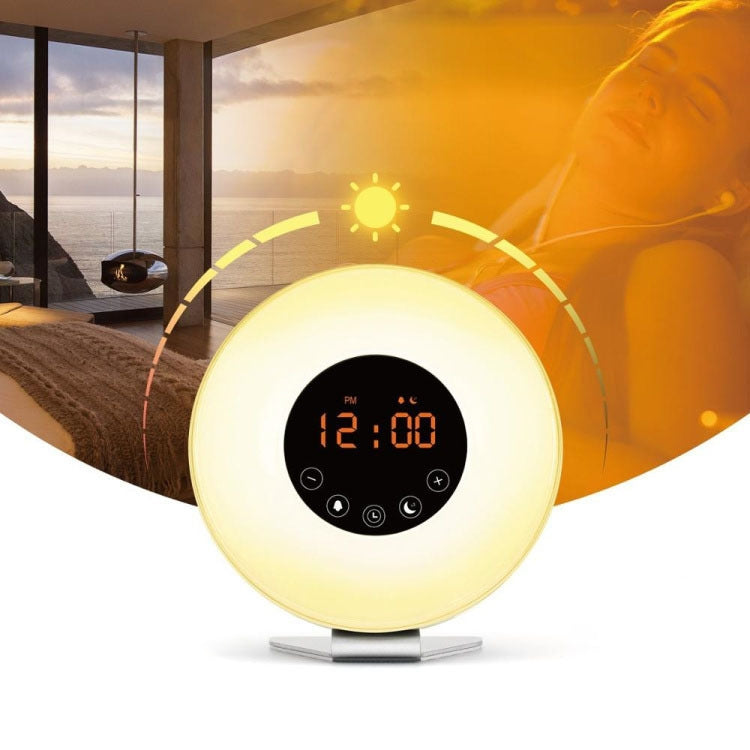 Sveglia multifunzione LED con luce alba e radio FM