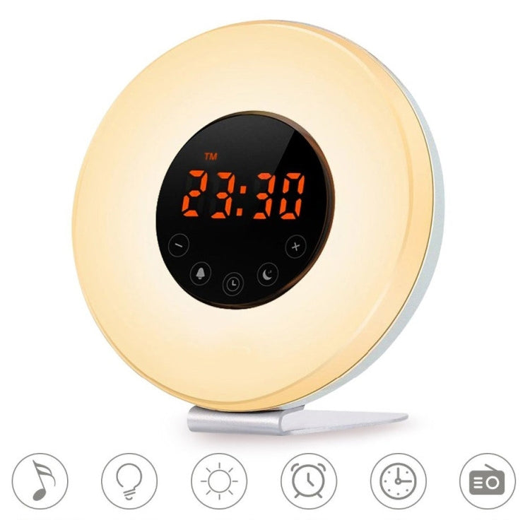 Sveglia multifunzione LED con luce alba e radio FM