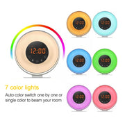Sveglia multifunzione con luce sveglia intelligente touch LED con radio FM, USB