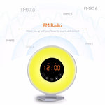 Sveglia multifunzione LED con luce alba e radio FM