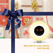 Sveglia multifunzione LED con luce alba e radio FM