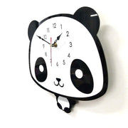 Decorazione creativa della camera da letto dell'ufficio domestico Panda Swing Orologio da parete in acrilico, Panda Swing Acrylic Wall Clock