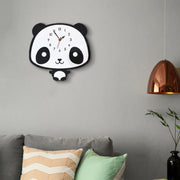 Decorazione creativa della camera da letto dell'ufficio domestico Panda Swing Orologio da parete in acrilico, Panda Swing Acrylic Wall Clock