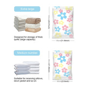 11 pezzi di sacchetti sottovuoto salvaspazio con motivo girasoli, sacchetti sottovuoto per indumenti Thinken Quilts con pompa a mano, inclusi: 3 pezzi 80*100 cm, 2 pezzi 60*80 cm, 3 pezzi 50*70 cm, 2 pezzi 40*60cm, 11 PCS Storage Bag