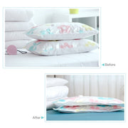 11 pezzi di sacchetti sottovuoto salvaspazio con motivo girasoli, sacchetti sottovuoto per indumenti Thinken Quilts con pompa a mano, inclusi: 3 pezzi 80*100 cm, 2 pezzi 60*80 cm, 3 pezzi 50*70 cm, 2 pezzi 40*60cm, 11 PCS Storage Bag