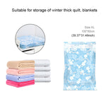 Borsa portaoggetti sottovuoto salvaspazio modello orchidee, borsa portaoggetti sottovuoto per abbigliamento Thinken Quilts, dimensioni: 80 * 100 cm, Size: 80*100 cm