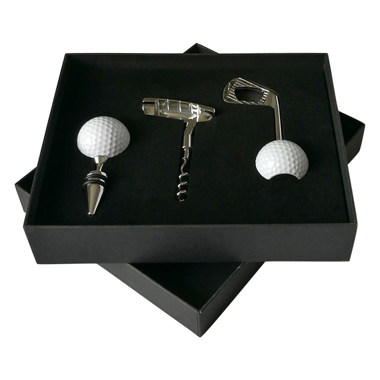 Apribottiglie da birra 4 in 1 + apribottiglie per vino rosso + tappo per vino rosso da golf + cofanetto, 4 in 1