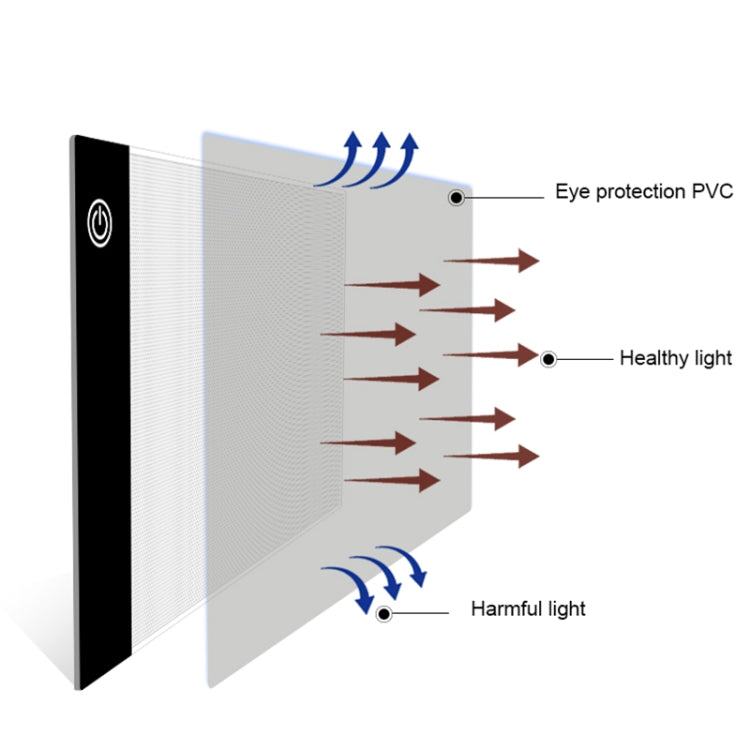 Blocco per schizzi da disegno formato A5 con luce LED USB