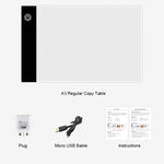 Blocco per schizzi da disegno formato A5 con luce LED USB