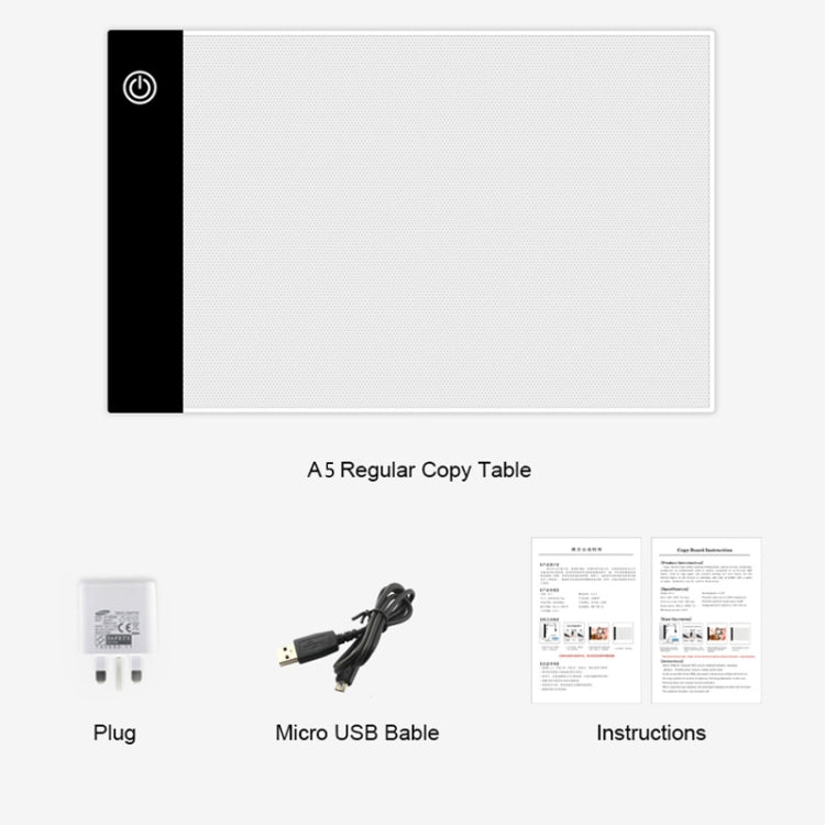 Blocco per schizzi da disegno formato A5 con luce LED USB