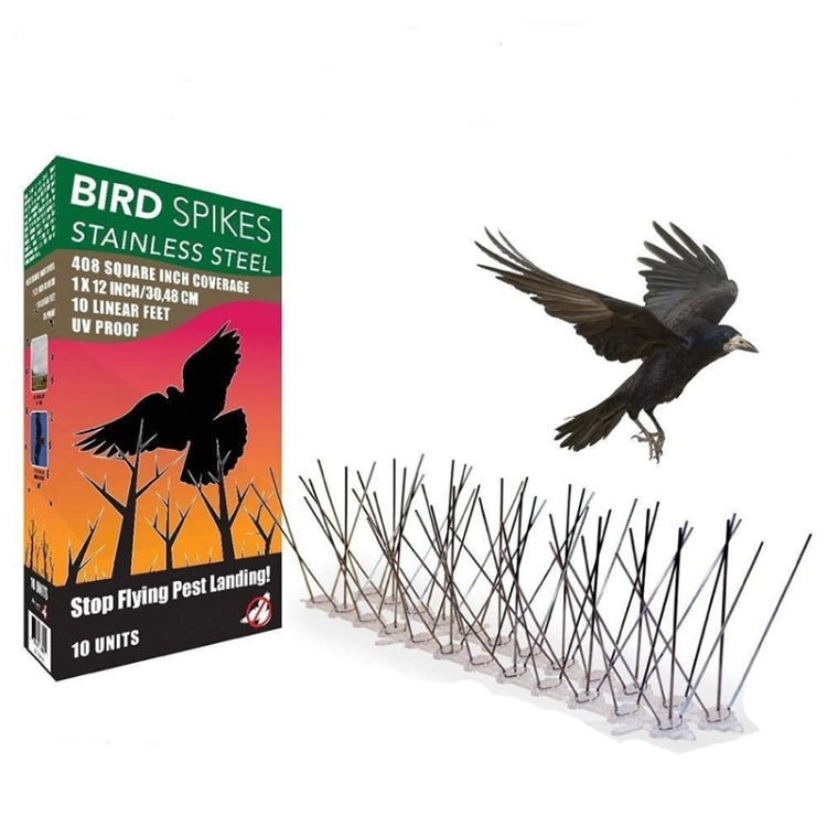 Repellente per uccelli 5 pezzi chiodi inox 50 cm
