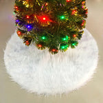 Gonna in peluche bianca per albero di Natale 122 cm