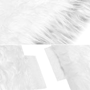 Gonna in peluche per albero di Natale Decorazione ornamentale rotonda bianca, diametro: 122 cm, 122cm