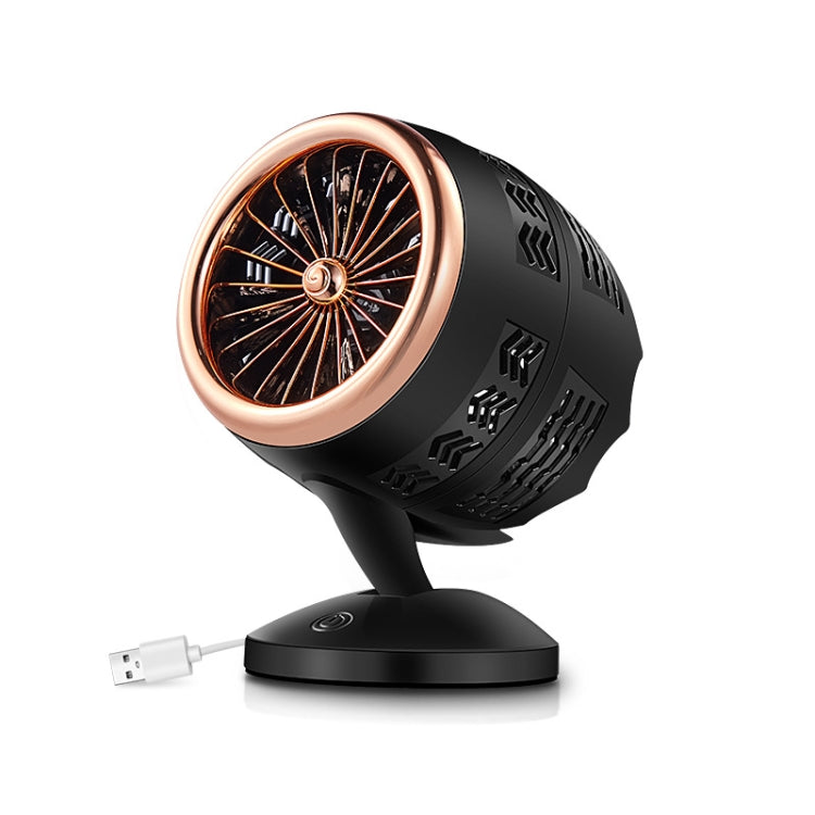 Ventilatore elettrico da tavolo con ciclo di convezione dell'aria di ricarica mini USB regolabile portatile, dispositivo di raffreddamento dell'aria a 2 velocità