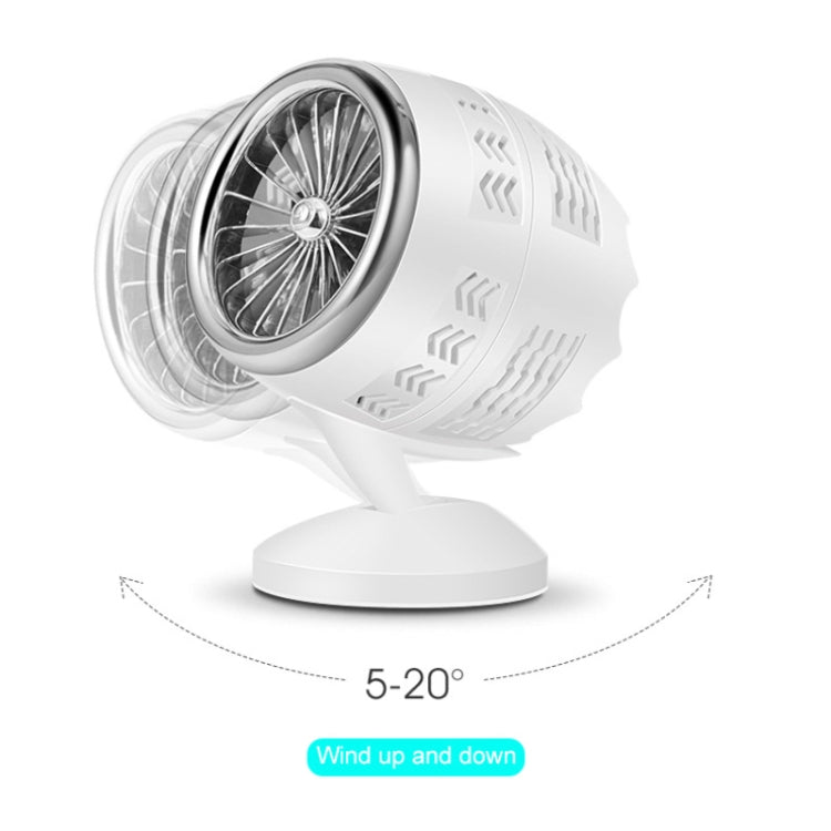 Ventilatore elettrico da tavolo con ciclo di convezione dell'aria di ricarica mini USB regolabile portatile, dispositivo di raffreddamento dell'aria a 2 velocità