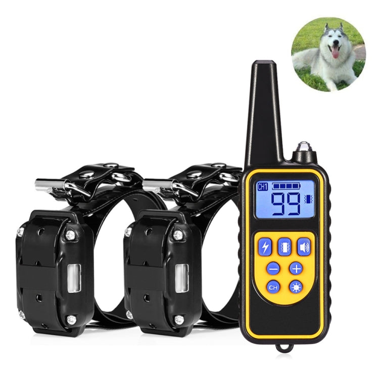 Dispositivo antiabbaio per collare telecomandato ricaricabile da 880-2 800 iarde, 880-2 Black Black, 880-2 Black+Orange