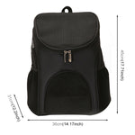 Zaino pieghevole in nylon traspirante per animali 45x36x31 cm
