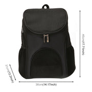 Zaino portatile pieghevole in nylon traspirante per trasportini per animali domestici, dimensioni: 45 x 36 x 31 cm, Size: 45 x 36 x 31cm Black, Size: 45 x 36 x 31cm Coffee, Size: 45 x 36 x 31cm Blue, Size: 45 x 36 x 31cm Red