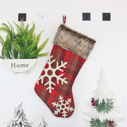 CX20202 Decorazione del pendente dell'albero di Natale del sacchetto regalo del calzino della peluche del fiocco di neve di Natale