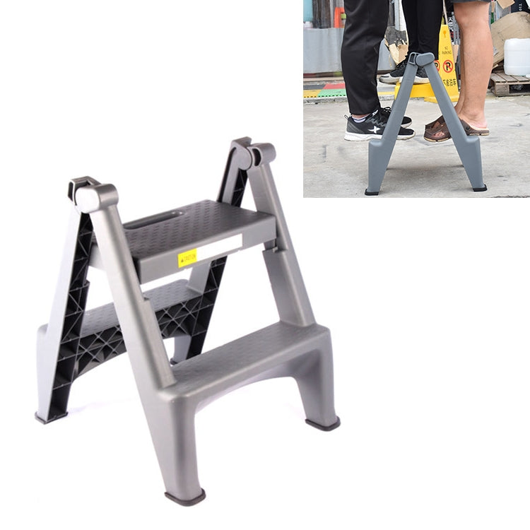 Sgabello per autolavaggio con scala pieghevole a doppia faccia in plastica spessa, Double-sided Folding Ladder