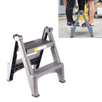Sgabello per autolavaggio con scala pieghevole a doppia faccia in plastica spessa, Double-sided Folding Ladder