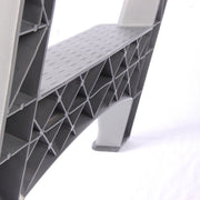 Sgabello per autolavaggio con scala pieghevole a doppia faccia in plastica spessa, Double-sided Folding Ladder
