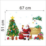 Decorazione adesiva da parete rimovibile per albero di Natale, Babbo Natale, soggiorno, camera da letto, Christmas Tree