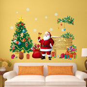 Decorazione adesiva da parete rimovibile per albero di Natale, Babbo Natale, soggiorno, camera da letto, Christmas Tree