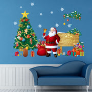Decorazione adesiva da parete rimovibile per albero di Natale, Babbo Natale, soggiorno, camera da letto, Christmas Tree