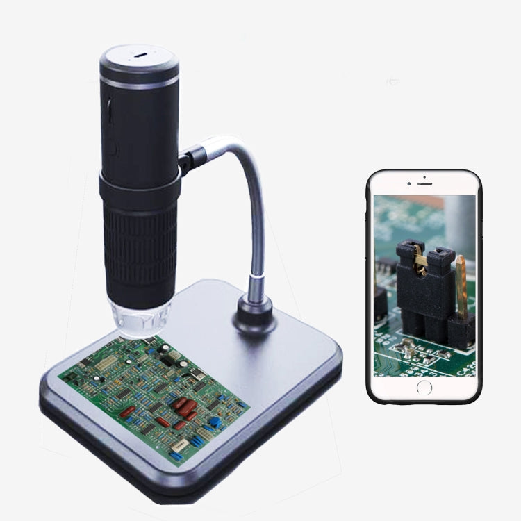 F210 HD 1080P WIFI 1000X Magnification Digital Microscope with 8 LED Lights, F210 Silver