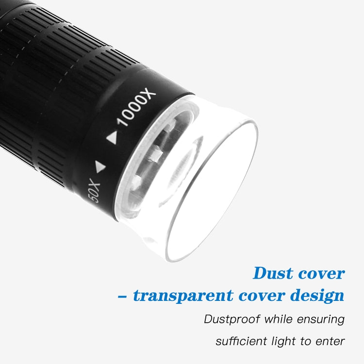 Microscopio digitale con ingrandimento 1000X F210 HD 1080P WIFI con 8 luci LED, F210 Silver