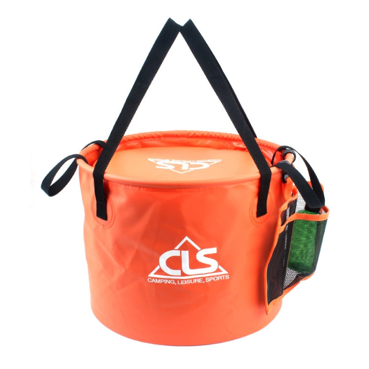 Borsa per attrezzatura da pesca da campeggio con cestino di scarico doppio pieghevole per esterno in PVC 30L 4 in 1