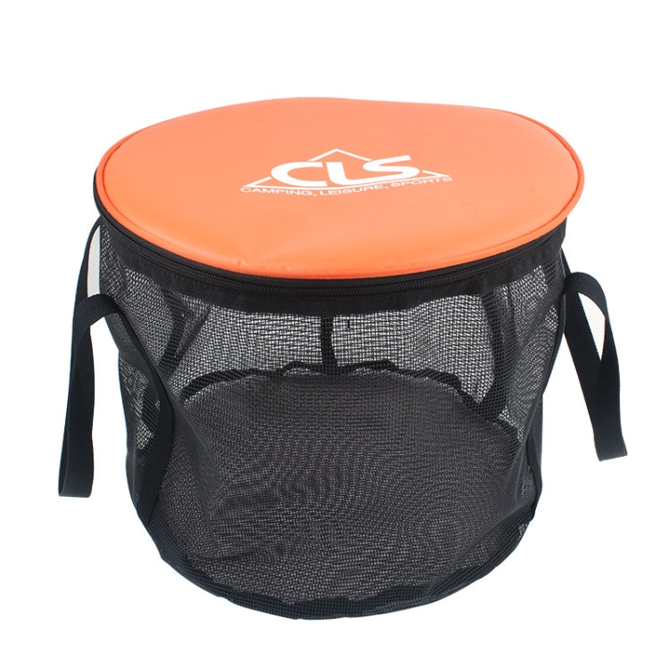 Borsa per attrezzatura da pesca da campeggio con cestino di scarico doppio pieghevole per esterno in PVC 30L 4 in 1