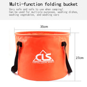 Borsa per attrezzatura da pesca da campeggio con cestino di scarico doppio pieghevole per esterno in PVC 30L 4 in 1